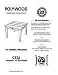POLYWOOD Newport 22 End Table Assembly Instructions POLYWOOD Newport 22 End Table Assembly Instructions