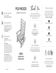POLYWOOD R114 Shaker Assembly Instructions
