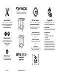 POLYWOOD SBT18 South Beach Side Table Assembly Instructions