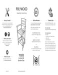 Polywood TD202 Bar Arm Chair Assembly Instructions