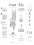 POLYWOOD Vineyard R140 Rocking Chair Assembly Instructions