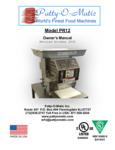 Patty-O-Matic PR12 manual