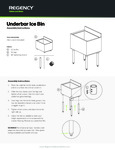 Regency Ice Bin Assembly Instructions