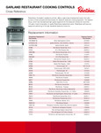 Robertshaw Garland Restaurant Cooking Controls Cross Reference (150-2881) Robertshaw Garland Restaurant Cooking Controls Cross Reference (150-2881)