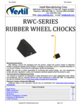 RWC-SERIES Rubber Wheel Chocks Manual RWC-SERIES Rubber Wheel Chocks Manual