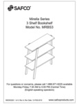 Safco Mirella MRBS3 3 Shelf Bookshelf Assembly Instructions Safco Mirella MRBS3 3 Shelf Bookshelf Assembly Instructions