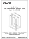 Safco Mirella MRCBH3 Standing Conference Table Legs Assembly Instructions Safco Mirella MRCBH3 Standing Conference Table Legs Assembly Instructions