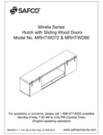 Safco Mirella MRHTWD72 & MRHTWD66 Hutch Sliding Wood Doors Assembly Instructions Safco Mirella MRHTWD72 & MRHTWD66 Hutch Sliding Wood Doors Assembly Instructions