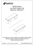 Safco Mirella MRLWCT Low Wall Cabinet Top Assembly Instructions 