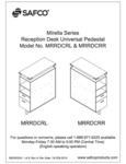 Safco Mirella MRRDCRL MRRDCRR Reception Desk Pedestal Assembly Instructions Safco Mirella MRRDCRL MRRDCRR Reception Desk Pedestal Assembly Instructions