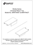 Safco Mirella MRRTN48T & MRRTN42T Universal Return Top Assembly Instructions Safco Mirella MRRTN48T & MRRTN42T Universal Return Top Assembly Instructions