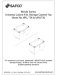 Safco Mirella MRUT36 MRUT30 Latral File Assembly Instructions Safco Mirella MRUT36 MRUT30 Latral File Assembly Instructions