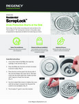 Regency ScrapLock 3 1/2" Locking Drain Strainer for Residential Style Drains