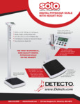 Sell Sheet for Cardinal Detecto Solo Digital Scale