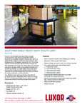 Sell Sheet for Luxor XLC11SP5-B Black Heavy-Duty 2 Shelf Utility Cart