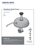 PUMP WARMER TOPPING REPLACEMENT FOR SP, SP-3, CP-G, CP-10 MODELS PUMP WARMER TOPPING REPLACEMENT FOR SP, SP-3, CP-G, CP-10 MODELS