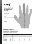 Schraf Mesh Glove Size Guide