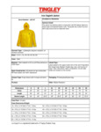 Tingley Iron Eagle Hooded Size Chart