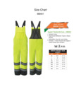 BIB401 Size Chart BIB401 Size Chart