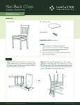 Slat Back Chair Assembly Slat Back Chair Assembly