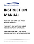 Speco PBM240 Manual