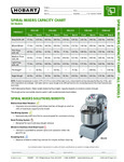 Spiral Mixers Capacity Chart Spec Sheet F40394 (05-23)