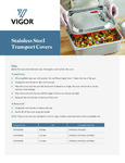 Stainless Steel Transport Lids_Instruction Sheet Stainless Steel Transport Lids_Instruction Sheet