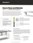 Regency Stainless Steel Care Guide Regency Stainless Steel Care Guide
