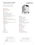 Alto-Shaam Start Up Checklist - Simple Controls Alto-Shaam Start Up Checklist - Simple Controls
