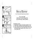 SEAT TOILET ELONGATED PLASTIC WHITE instructions SEAT TOILET ELONGATED PLASTIC WHITE instructions