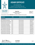 Steeped Coffee Kosher Certificate