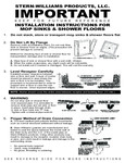 Stern-Williams INSTALLATION INSTRUCTIONS FOR MOP SINKS & SHOWER FLOORS Stern-Williams INSTALLATION INSTRUCTIONS FOR MOP SINKS & SHOWER FLOORS