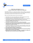 Stern-Williams RETURN GOODS POLICY T&C Stern-Williams RETURN GOODS POLICY T&C