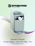 Stoelting Plus Whipped Cream Dispensers Manual Stoelting Plus Whipped Cream Dispensers Manual