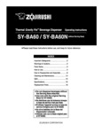 Zojirushi SY-BA60 Manual