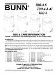 TDO-3.5 Use & Care Instructions TDO-3.5 Use & Care Instructions
