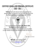 The Konery Vegan Certificate 2021