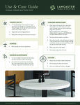 THERMO-FORMED MDF TABLE TOPS Use and Care Guide THERMO-FORMED MDF TABLE TOPS Use and Care Guide