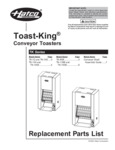 Hatco TK Series Toast-King Replacement Parts List Hatco TK Series Toast-King Replacement Parts List
