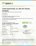 Tofurkey BRC Certificate