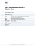 Tork 192191 Tork Odor Resistant Foodservice Cleaning Towel Environmental Info Tork 192191 Tork Odor Resistant Foodservice Cleaning Towel Environmental Info
