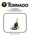 Tornado DELUXE Pro Spotter Carpet Extractor TE011-G03-U Manual Tornado DELUXE Pro Spotter Carpet Extractor TE011-G03-U Manual