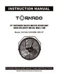 Tornado Fans HI-FAN-12HVWM-WR-1P Manual Tornado Fans HI-FAN-12HVWM-WR-1P Manual
