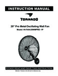 Tornado HI-FAN-20WMPRO-1P Manual Tornado HI-FAN-20WMPRO-1P Manual