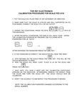 Scale Calibration Instructions