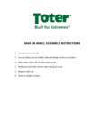Toter Snap On Wheel Assembly Instructions Toter Snap On Wheel Assembly Instructions