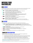 Impossible Foods Menu Guidelines Impossible Foods Menu Guidelines