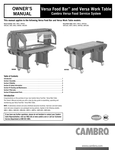 User Manual_Versa Food Bars_Cambro User Manual_Versa Food Bars_Cambro