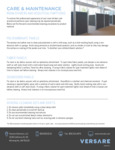 Versare Care & Maintenance Instructions Versare Care & Maintenance Instructions