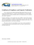 Vestil Steel Bollard with Chain Slots Certificate of Compliance and Capacity